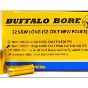 Buffalo Bore Ammunition 32 S&W Long 100 Grain Hard Cast Wad Cutter 500 rounds