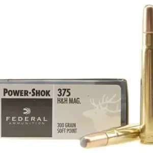Federal Power-Shok Ammunition 375 H&H Magnum 300 Grain Soft Point