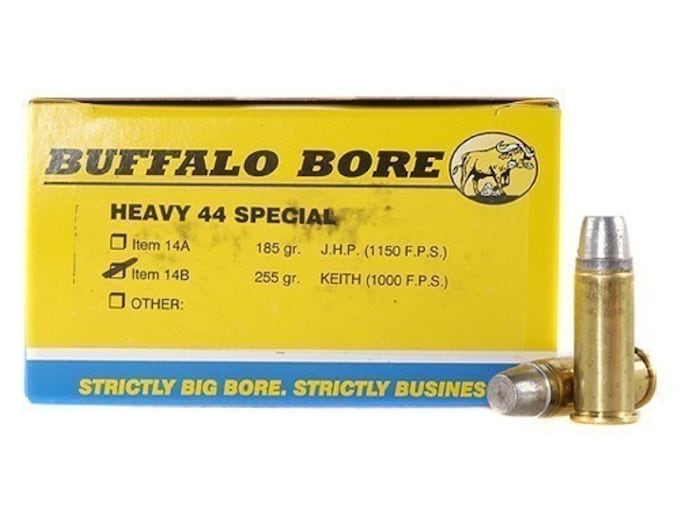 Buffalo Bore Ammunition 44 Special 255 Grain Lead Keith-Type Semi-Wadcutter Gas Check 500 rounds