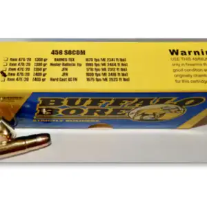 Buffalo Bore Ammunition 458 SOCOM 400 Grain Jacketed Flat Nose