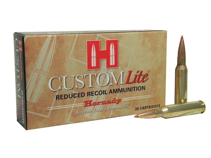 Hornady Custom Lite 7mm-08 Remington 120 grain SST reduced recoil hunting rifle ammunition 500 round