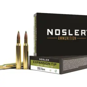 Nosler E-Tip Ammunition 280 Remington 140 Grain E-Tip Lead-Free