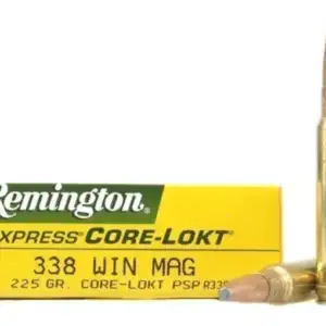 Remington Core-Lokt Ammunition 338 Winchester Magnum 225 Grain Core-Lokt Pointed Soft Point