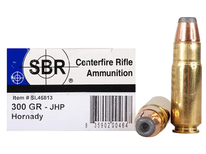 SBR Ammunition 458 SOCOM 300 Grain Hornady InterLock Jacketed Hollow Point