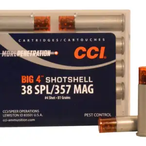 CCI Big 4 Shotshell Ammunition 38 Special 84 Grains