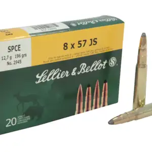 Sellier & Bellot Ammunition 8x57mm JS Mauser (8mm Mauser) 196 Grain Soft Point Cutted Edge