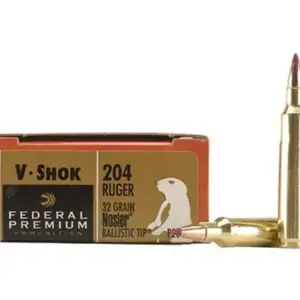 Federal Premium Varmint Ammunition 204 Ruger 32 Grain Nosler Ballistic
