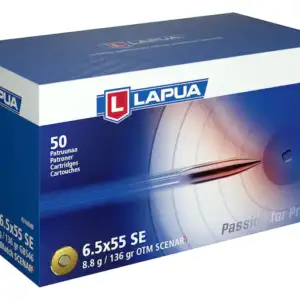 Lapua Scenar-L Ammunition 6.5x55mm Swedish Mauser 136 Grain Hollow Point Boat