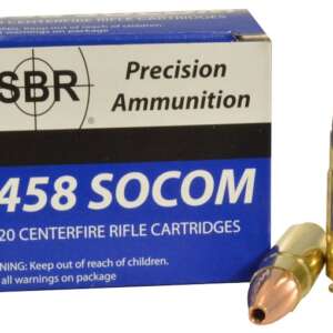 SBR Ammunition 458 SOCOM 300 Grain Barnes TSX Hollow Point Lead-Free