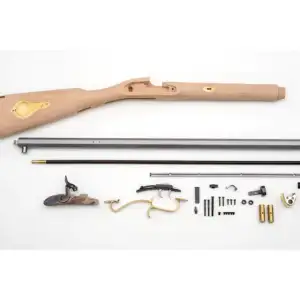 Traditions St. Louis Hawken Muzzleloading Rifle Unassembled Kit 50 Caliber Percussion 1 in 48" Twist 28" Barrel in the White
