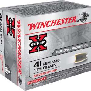 Winchester Super-X Ammunition 41 Remington Magnum 175 Grain Silvertip Hollow Point 500 rounds