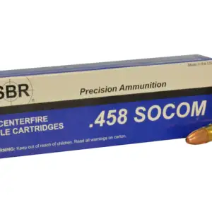 SBR Ammunition 458 SOCOM Subsonic 450 Grain Full Metal Jacket Box