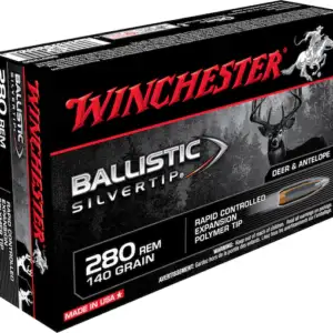 Winchester Ballistic Silvertip Ammunition 280 Remington 140 Grain Rapid Controlled Expansion Polymer Tip