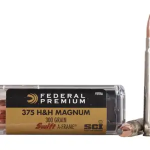 Federal Premium Safari Ammunition 375 H&H Magnum 300 Grain Swift A-Frame