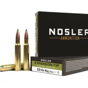 Nosler E-Tip Ammunition 338 Winchester Magnum 225 Grain E-Tip Lead-Free