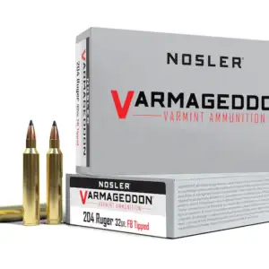 Nosler Varmageddon Ammunition 204 Ruger 32 Grain Tipped Flat Base