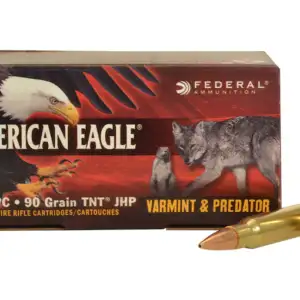 Federal American Eagle Varmint and Predator Ammunition 6.8mm Remington SPC 90 Grain Hollow Point