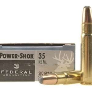Federal Power-Shok Ammunition 35 Remington 200 Grain Round Nose Soft Point