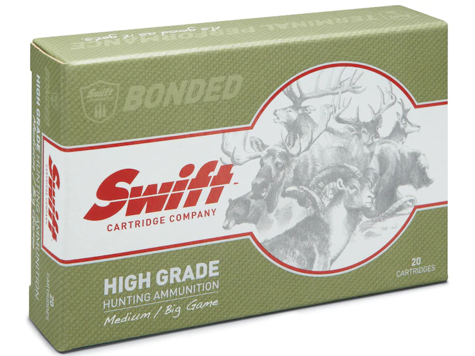 Swift High Grade Big Game Hunting Ammunition 338 Winchester Magnum 210 Grain Swift Scirocco
