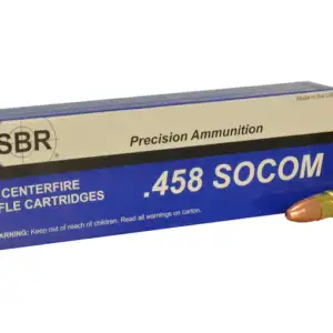 SBR Ammunition 458 SOCOM 350 Grain Full Metal Jacket Box