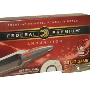 Federal Premium Ammunition 338 Winchester Magnum 210 Grain Nosler Partition