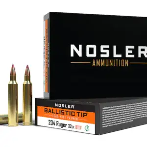 Nosler BT Varmint Ammunition 204 Ruger 32 Grain Ballistic Tip Varmint Lead-Free