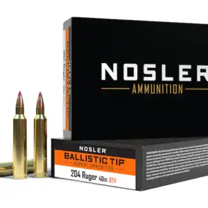 Nosler BT Varmint Ammunition 204 Ruger 40 Grain Ballistic Tip Varmint