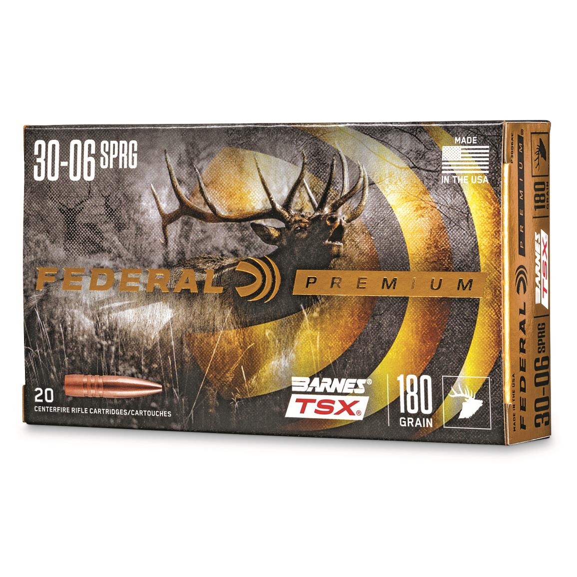 Federal Premium Barnes TSX, .30-06 Springfield, Triple-Shock X HP, 180 Grain