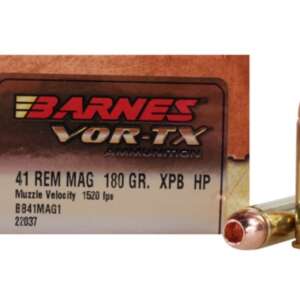 Barnes VOR-TX Ammunition 41 Remington Magnum 180 Grain XPB Hollow Point Lead-Free 500 rounds