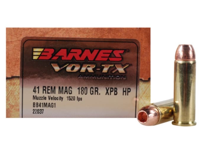 Barnes VOR-TX Ammunition 41 Remington Magnum 180 Grain XPB Hollow Point Lead-Free 500 rounds