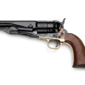 Pietta 1860 Army Sheriff Black Powder Revolver 44 Caliber 5.5" Barrel Case Hardened Steel Frame Blue