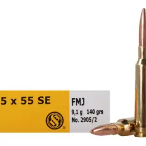 Sellier & Bellot Ammunition 6.5x55mm Swedish Mauser 140 Grain Full Metal Jacket