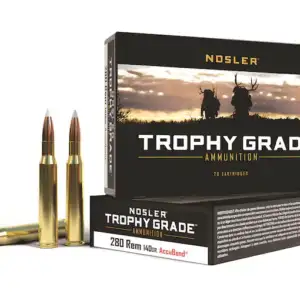 Nosler Trophy Grade Ammunition 280 Remington 140 Grain AccuBond