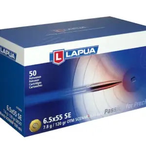 Lapua Scenar-L Ammunition 6.5x55mm Swedish Mauser 120 Grain Hollow Point Boat Tail