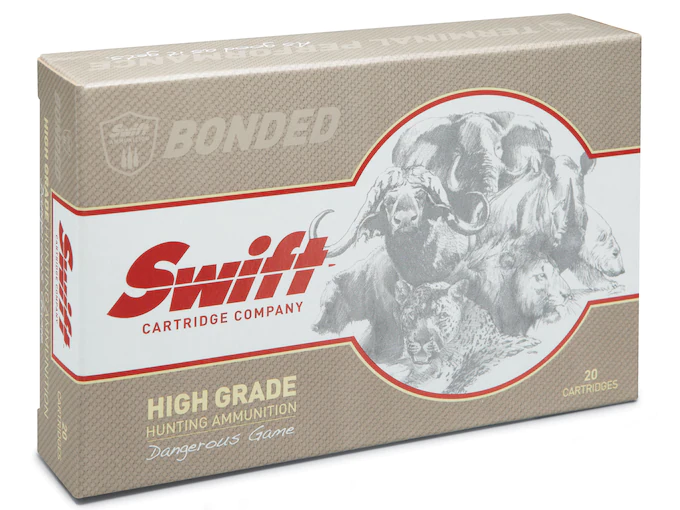 Swift High Grade Dangerous Game Hunting Ammunition 375 H&H Magnum 300 Grain Swift A-Frame