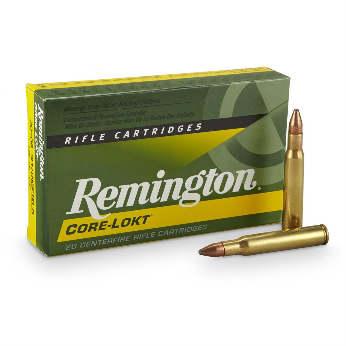 Remington Core-Lokt .30-06 Springfield 125 Grain Core-Lokt Pointed Soft Point Centerfire Rifle Ammunition