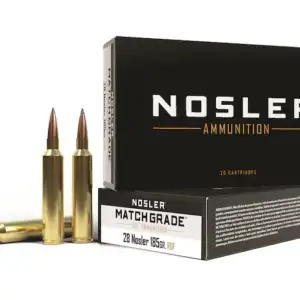 Nosler Match Grade Ammunition 28 Nosler 185 Grain RDF Hollow Point Boat Tail