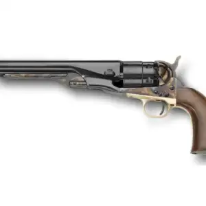 Pietta 1860 Army Black Powder Revolver 44 Caliber 8" Barrel Case Hardened Steel Frame Blue