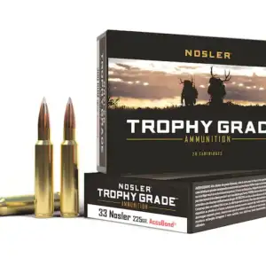 Nosler Trophy Grade Ammunition 33 Nosler 225 Grain AccuBond