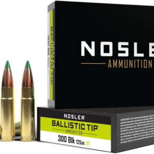 Nosler .300 AAC Blackout Ballistic Tip 125 grain Brass Cased Rifle Ammunition 260rnd