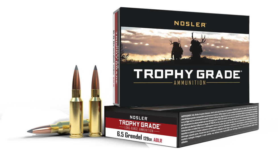 Nosler Trophy Grade 6.5mm Grendel 129 Grain AccuBond Brass Cased Centerfire Rifle Ammunition 280rnd