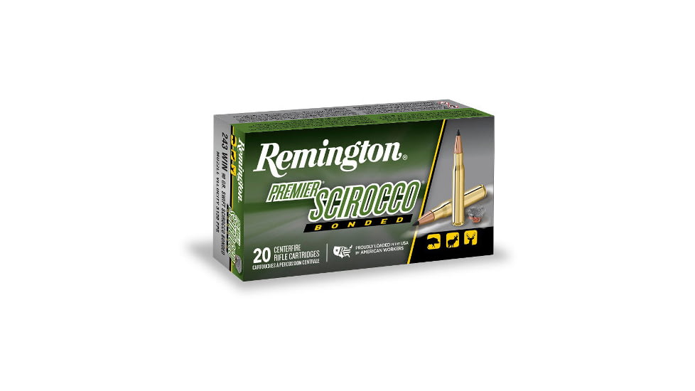 Remington Premier Scirocco Bonded .243 Winchester 90 Grain Swift Scirocco Bonded Centerfire Rifle Ammunition 200rnd