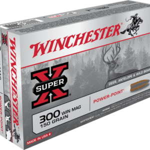 Winchester SUPER-X RIFLE .300 Winchester Magnum 150 grain Power-Point Brass Cased Centerfire Rifle Ammunition 300rnd