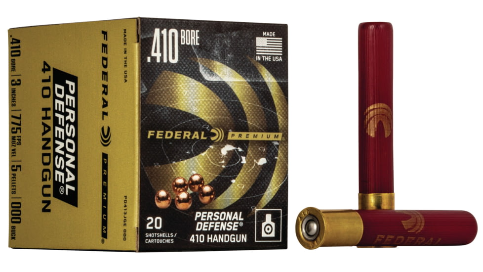Federal Premium Personal Defense .410 bore 5 Pellet Lead Buckshot Pistol Ammunition 500 rounds