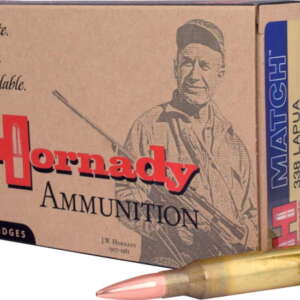 Hornady Match .338 Lapua Magnum 250 Grain Boat-Tail Hollow Point Match 120 rounds Centerfire Rifle Ammunition