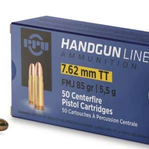 PPU 7.62x25mm Tokarev FMJ 85 Grain, 500 Rounds