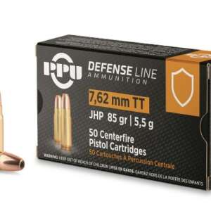 PPU Defensive Line, 7.62x25mm Tokarev, JHP, 85 Grain, 500 Rounds