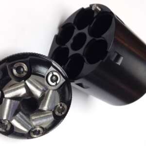 Taylor's & Company Conversion Cylinder 36 Caliber Pietta 1858 Remington Steel Frame Black Powder Revolver 38 Special 6-Round Blue