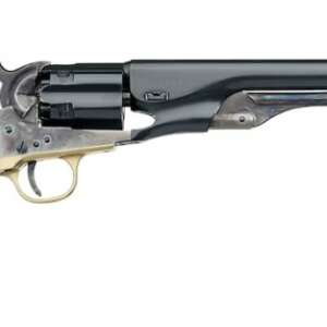 Uberti 1860 Army Black Powder Revolver 44 Caliber 8" Barrel Steel Frame Brass Trigger Guard Fluted Cylinder Blue
