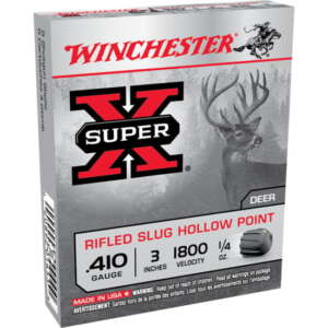 Winchester SUPER-X SHOTSHELL 410 Bore 1/4 oz 3" Shotgun Slug Ammunition 500 rounds